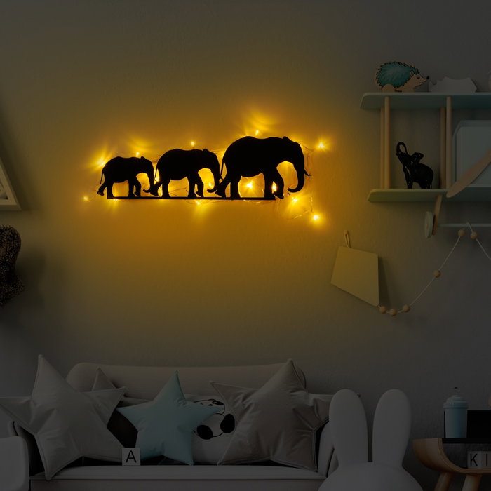 Wallity Elephant 070 Escultura de Pared con LED